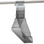 HANGERWORLD 20 Black Coating 16inch Metal Wire 13 Gauge Pants Bar Coat Clothes Garment Hangers