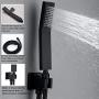 DMDMBATH Shower System Matte Black Shower Faucet Set 3-Function Bathroom Shower Fixtures with Waterfall Tub Spout Wall Mount 10 inch Rain Shower Head (Matte Black)…