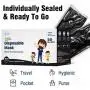 WeCare Kids Face Masks 50 Pack, Black, Individually Wrapped, Disposable, 3 Ply