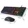 Gaming Keyboard and Mouse Combo, K1 LED Rainbow Backlit Keyboard with 104 Key Computer PC Gaming Keyboard for PC/Laptop Gaming Keyboard and Mouse Combo, K1 LED Rainbow Backlit Keyboard with 104 Key Computer PC Gaming Keyboard for PC/Laptop