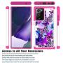 Yerebel Galaxy Note 20 Ultra Case 6.9 Inch/Galaxy Note 20 Ultra 5G Cute Case for Girls, Shockproof Defender Heavy Duty Phone Cover Cases for Samsung Galaxy Note 20 Ultra (Butterfly)