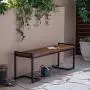 Christopher Knight Home 306426 Noel Outdoor Industrial Acacia Wood and Iron Bench, Teak Finish/Black Metal Christopher Knight Home 306426 Noel Outdoor Industrial Acacia Wood and Iron Bench, Teak Finish/Black Metal
