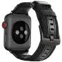 Maxjoy Compatible with Apple Watch Band, 42mm 44mm Nylon Strap Replacement Bands with Metal Clasp Compatible with Apple iWatch SE Series 6 5 4 3 2 1 Sport & Edition, Black