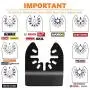 PECHAM 24PCS Universal Wood Metal Oscillating Multitool Quick Release Saw Blades Fit Porter Cable Black & Decker Rockwell Ridgid Ryobi Milwaukee DeWalt Chicago Craftsman