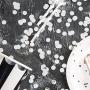 MOWO Silver Metallic Confetti Circle Dots Table Decoration and Wedding Party Decoration 1cm in Diameter (Metallic Silver,60 Grams)