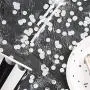 MOWO Silver Metallic Confetti Circle Dots Table Decoration and Wedding Party Decoration 1cm in Diameter (Metallic Silver,60 Grams)