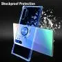 Galaxy Note 10+ Plus/5G Case, Anti Scratch & Anti Slip Soft TPU Clear Case with 360 Degree Rotation Finger Ring Kickstand [Work with Magnetic Car Mount] for Samsung Galaxy Note 10+ Plus,Blue