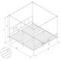 Novogratz Marion Canopy Bed, King, Dark Gray