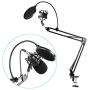 Neewer NW-35 Microphone Suspension Boom Scissor Arm Stand with Mic Clip Holder, Pop Filter and Shock Mount for Streaming, Voice-Over, Recording, Game, Compatible with Blue Yeti Snowball Yeti X,etc