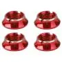 Dilwe Control Switch Nut, Metal Switch Nut Wrench Radio Control Controller Upgrade Part Set for Futaba JR(Red)