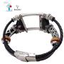 Smatiful Fancy Bands (Small Mediume Large xl are Ok) with Stainless Steel Clasp and Gunmetal Parts for Women, Adjustable Leather Band for Apple Watch (Series 1,2,3,4,5,6) 42mm 44mm,Classic Black