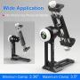 Metal Phone Tripod Mount, iPhone Tripod Adapter, Phone Holder Stand with Arca Swiss Rail, 1/4'' Screw Mount, Ball Head Rotate Vertical & Horizontal, Fits iPhone 7 8 9 X 11 12 Pro Se Samsung