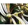 Stanwood Wind Sculpture: Kinetic Copper Wind Sculpture Dual Spinner - Dancing Willow Leaves
