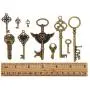 KeyZone 100 Pcs Vintage Antique Bronze Mixed Skeleton Key Charms Pendants DIY for Jewelry Making and Handmaking KeyZone 100 Pcs Vintage Antique Bronze Mixed Skeleton Key Charms Pendants DIY for Jewelry Making and Handmaking
