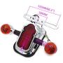 HTTMT- Motorcycle Chrome Amber Metal Tombstone Brake Tail W/Light Signal Compatiable With Big Twin Motorcycle Bike [P/N: XH3118B-A-01-CD+AMBER]