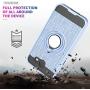 Galaxy J3 Emerge/J3 Eclipse/J3 Prime/J3 Mission/Luna Pro/Sol 2/Express Prime 2 Case with HD Screen Protector,YmhxcY 360 Degree Rotating Ring & Bracket Back Cover for Samsung J3 2017-ZH Metal Slate