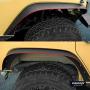 oEdRo Solid Steel Fender Flares Compatible with 2007-2018 Jeep Wrangler JK & Unlimited Off-Road Front & Rear Flat 4 PCS Set