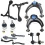 MILLION PARTS 12 Pcs Front Lower Upper Control Arm Ball Joints Outer Tie Rod End Link Sway Bar Suspension Kit K620616 K620617 K640289 K640290 K80228