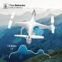 Potensic T25 Drone with 2K Camera for Adults, RC FPV GPS Drone with WiFi Live Video, Auto Return Home, Altitude Hold, Follow Me, Custom Flight Path, 2 Drone Batteries and Carrying Case