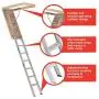 Louisville Ladder AA2210 Elite Aluminum Attic Ladder, 375 Pound Load Capacity, 22-1/2 x 54''
