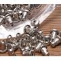 Shapenty 50PCS/25Pairs Stainless Steel Earnuts Clutches Earring Safety Backs Stopper Replacements Earring Backing Jewelry Making Findings (4.5 x 5 MM)