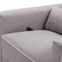 DaVinci Piper Upholstered Recliner and Swivel Glider in Grey with Cream Piping, Greenguard Gold Certified