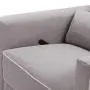 DaVinci Piper Upholstered Recliner and Swivel Glider in Grey with Cream Piping, Greenguard Gold Certified