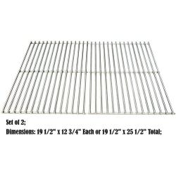 Direct store Parts DS106 Solid Stainless Steel Cooking grids Replacement for DCS: 27, 27DBQR, 27DBR, 27DSBQ, 27DSBQR, 27FSBQ, 27FSBQR, BGA27-BQ, BGA27-BQR; Replacement for Uniflame: NSG3902B Gas Grill