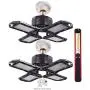 Smiling Shark LED 2PCS 120W Garage Light with Motion Sensor, High Lumens Bright Ceiling Lights with 4 Adjustable Panels for Warehouse, Basement, Parking Lot, Barn Smiling Shark LED 2PCS 120W Garage Light with Motion Sensor, High Lumens Bright Ceiling Lights with 4 Adjustable Panels for Warehouse, Basement, Parking Lot, Barn