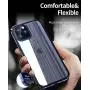 HENGHUI Case Compatible with iPhone 12 Mini Magnetic Clear Glass Case ，Aluminum Metal Bumper 360 Full-Body Protecive Cover Built-in Screen Protector (Red, iPhone12Mini)