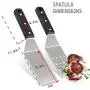 Leonyo Griddle Metal Spatula Set of 2, Food Grade Griddle Accessories - Stainless Steel Pancake Hamburger Turner Flipper for Flat Top Cast Iron BBQ Hibachi Cooking, Dishwasher Safe Leonyo Griddle Metal Spatula Set of 2, Food Grade Griddle Accessories - Stainless Steel Pancake Hamburger Turner Flipper for Flat Top Cast Iron BBQ Hibachi Cooking, Dishwasher Safe