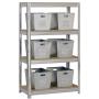 Muscle Rack LB111310 Steel Galvanized Utility Bins 12'' Width x 11'' Height x 17'' Depth (Pack of 6)
