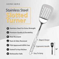 Slotted Spatula Slotted Turner Spatula - Stainless Steel Slotted Turner Stainless Steel Spatula Metal Turner - Metal Spatulas for Cooking Turner Stainless Steel Turner Slotted Spatula Stainless Steel