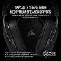 Corsair HS60 – 7.1 Virtual Surround Sound PC Gaming Headset w/USB DAC - Discord Certified Headphones – compatible with Xbox One, PS4, and Nintendo Switch – White, 3.5mm + USB 7.1