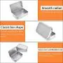 Aybloom Metal Rectangular Empty Hinged Tins - 30 Pack Silver Mini Portable Box Containers Small Storage Kit & Home Organizer