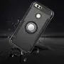 Orzero TPU + PC Hybrid Dual Layer Case Compatible for Huawei Honor 7X, Huawei Mate SE Full Body Heavy Duty Protection 360 Rotating Metal Ring (Adsorbed Iron Plate) (Huawei Honor 7X Not Included)-Grey