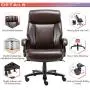 STARSPACE High Back Big & Tall 400lb Bonded Leather Office Chair Large Executive Desk Computer Swivel Chair - Heavy Duty Metal Base, Adjustable Tilt Angle, Ergonomic Design for Lumbar Support, Brown STARSPACE High Back Big & Tall 400lb Bonded Leather Office Chair Large Executive Desk Computer Swivel Chair - Heavy Duty Metal Base, Adjustable Tilt Angle, Ergonomic Design for Lumbar Support, Brown