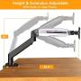 ErGear 22-35” Premium Single Monitor Stand Mount w/USB, Ultrawide Computer Screen Desk Mount w/Full Motion Gas Spring Arm, Height/Tilt/Swivel/Rotation Adjustable, Holds from 6.6lbs to 26.5lbs