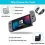 Joy-con Replacement Latches For Nintendo Switch, Yoelike Metal Lock Buckles Repair Tools Kit for Nintendo Switch NS Joy Con with Screwdrivers (silver)