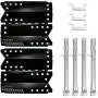 Uniflasy Grill Burners Tube Pipe, Heat Plate Shield Tent and Crossover Carry Over Tube Replacement Parts Kit for Stok SGP4330SB, SGP4331, SGP4130N, Stok Quattro 4 Burner Grills Uniflasy Grill Burners Tube Pipe, Heat Plate Shield Tent and Crossover Carry Over Tube Replacement Parts Kit for Stok SGP4330SB, SGP4331, SGP4130N, Stok Quattro 4 Burner Grills