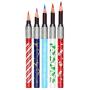 Pencil Extenders Set of 5 Pencil Lengthener for Color Pencils - Perfect gift for artist with Christmas Design