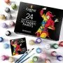 Castle Art Supplies 24 3D Fabric Paints Set for Children Adults Artists | Perfect for Clothing Canvas Glass Wood Metal | 29ml Bottles, Includes 3 Brushes | Non Toxic and Safe for Children Castle Art Supplies 24 3D Fabric Paints Set for Children Adults Artists | Perfect for Clothing Canvas Glass Wood Metal | 29ml Bottles, Includes 3 Brushes | Non Toxic and Safe for Children