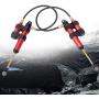 RC Shock Absorber, 2pcs Metal RC Damper with Spring Compatible with SCX10 D90 TRX4 1/10 RC Car(110mm / 4.3in-Red)