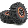 4pcs RC Crawler 2.2 Mud Slingers Tires Tyres OD 124mm & Aluminum 2.2 Beadlock Wheels Rims