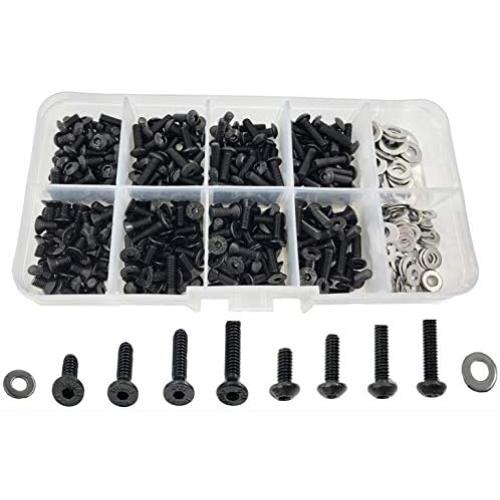 340PCS RC Screws Kit Repair Tool M3 Flat Head/Round Head &M3 M4 Flat Washers for 1:10 HSP Redcat Traxxas Tamiya SCX10 HPI RC Car Parts