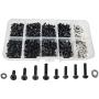 340PCS RC Screws Kit Repair Tool M3 Flat Head/Round Head &M3 M4 Flat Washers for 1:10 HSP Redcat Traxxas Tamiya SCX10 HPI RC Car Parts