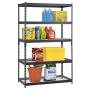 Edsal TRK-482478W5 Black Steel Shelving, 78'' Height x 48'' Width x 24'' Depth