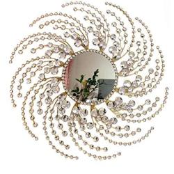 Decorative Starburst Mirror,Metal Wall Mirror,Wall Hanging Mirror in Sunburst Shape (Circle)