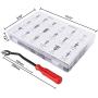 Eleven Guns Bumper Fender Rivet Clips, Plastic Car Retainer Door Trim Panel Fasteners Kits, 18 Most Popular Size Rivets for GM, Toyota, Ford, Honda, Chrysler (415 Pcs with Remover Tool)