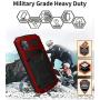 HATA iPhone 11 Metal Military Heavy Duty case, iPhone 11 Rugged Drop Tested Case with Built-in Screen Protector Kickstand Sturdy Full Body Cover (Red, iPhone 11)